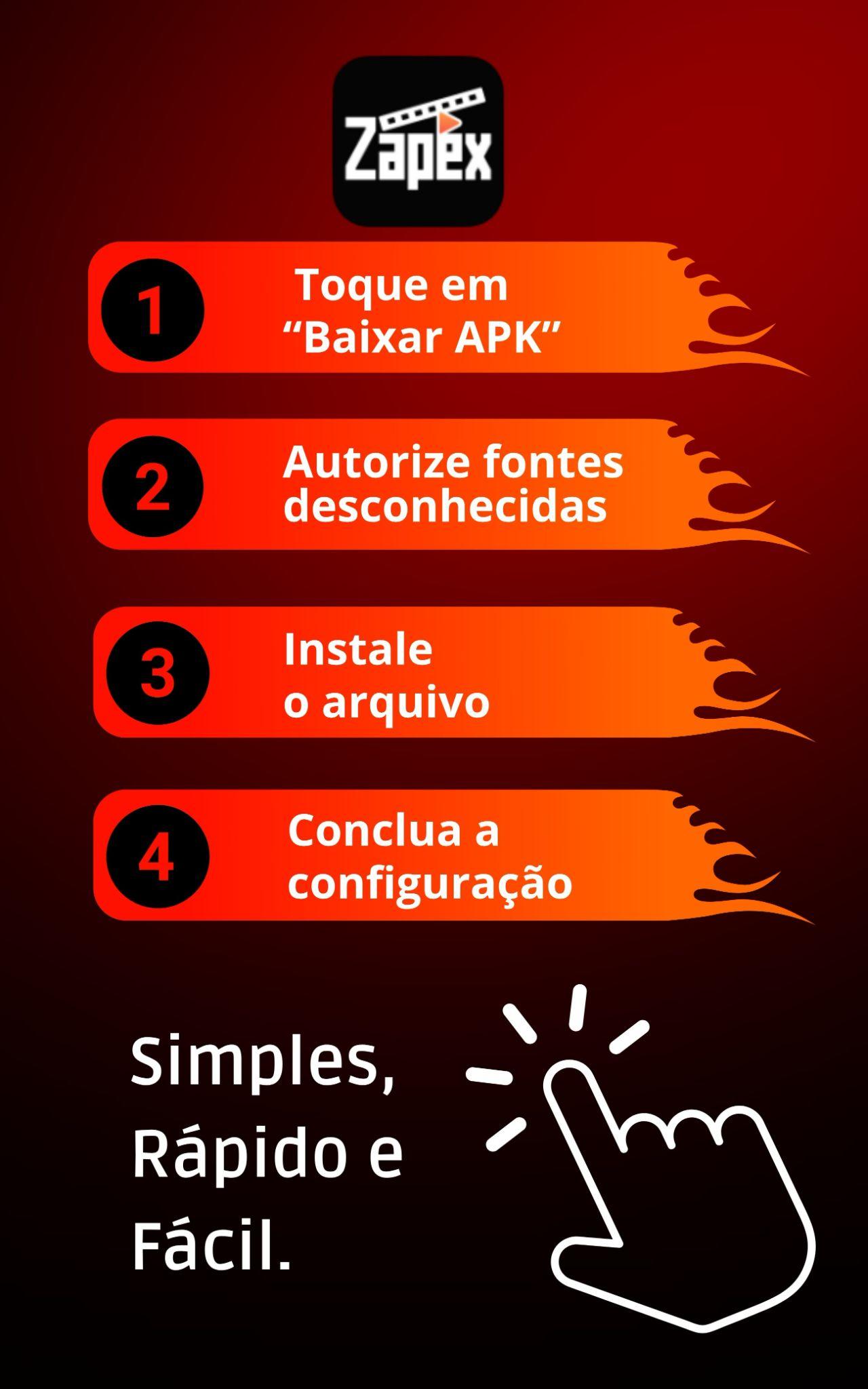 a instalação do Zapex é rápida, simples e fácil